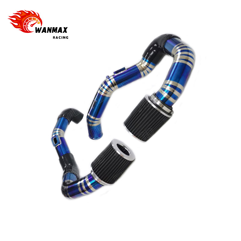 Bolt-On Titanium Front Intake Charging Pipe System for BMW F80 M3 F82 M4 S55 3.0T Engines with Washable Filters