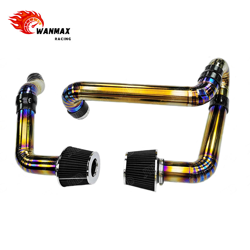 High Flow Front Mount Cold Air Intake Kit for BMW M3 G80 M4 G82 S58 Burnt Gold Titanium Performance Dual Induction System