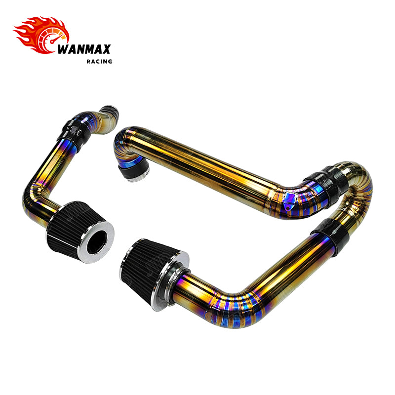 High Flow Front Mount Cold Air Intake Kit for BMW M3 G80 M4 G82 S58 Burnt Gold Titanium Performance Dual Induction System