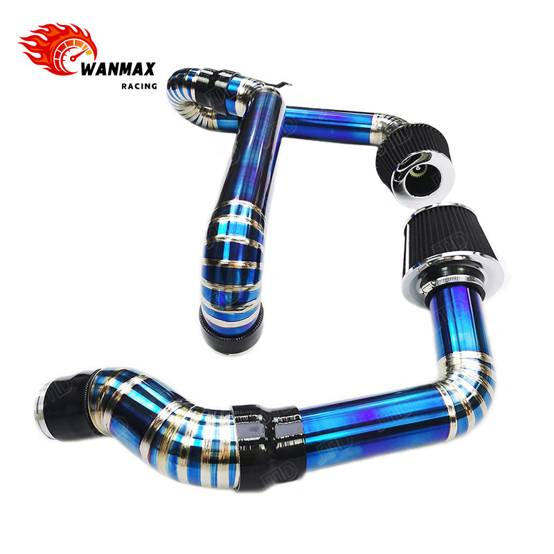 Luxury Front Mount Burnt Titanium Air Intake System Kit with Dual Pipes for BMW G80 M3 G82 M4 S58 3.0T Engines