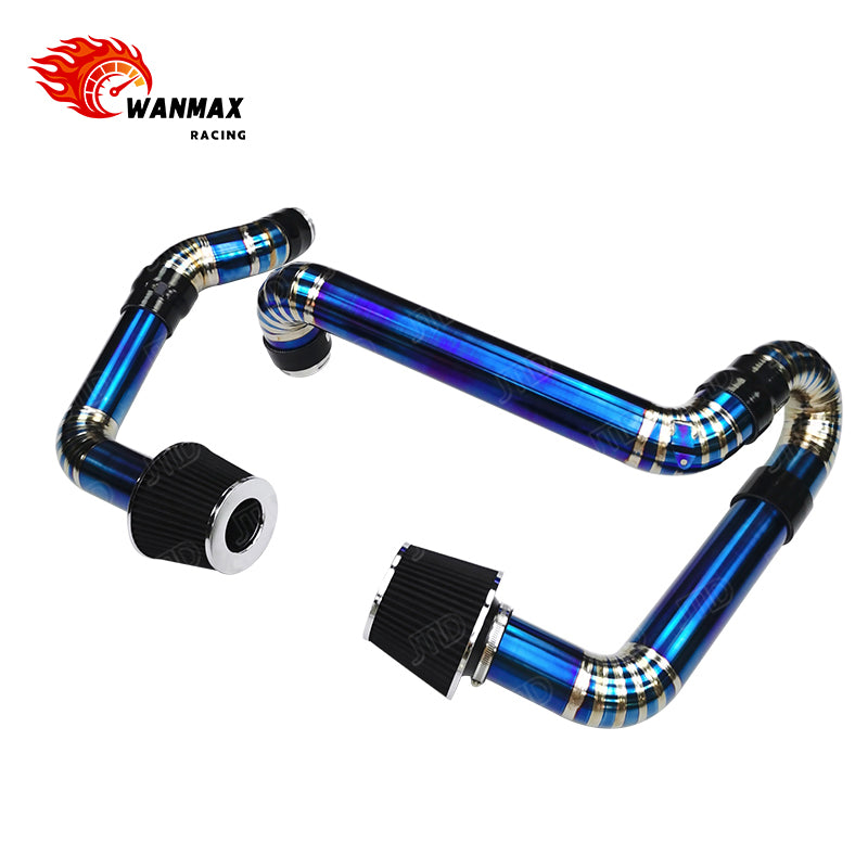 Luxury Front Mount Burnt Titanium Air Intake System Kit with Dual Pipes for BMW G80 M3 G82 M4 S58 3.0T Engines