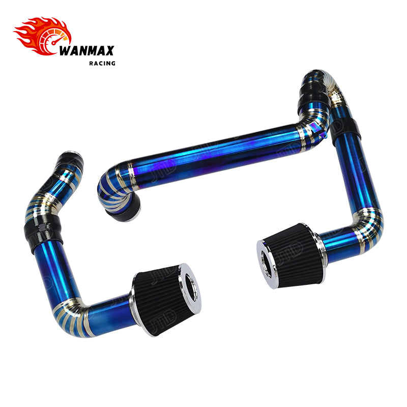 Luxury Front Mount Burnt Titanium Air Intake System Kit with Dual Pipes for BMW G80 M3 G82 M4 S58 3.0T Engines