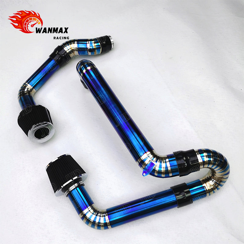 Luxury Front Mount Burnt Titanium Air Intake System Kit with Dual Pipes for BMW G80 M3 G82 M4 S58 3.0T Engines