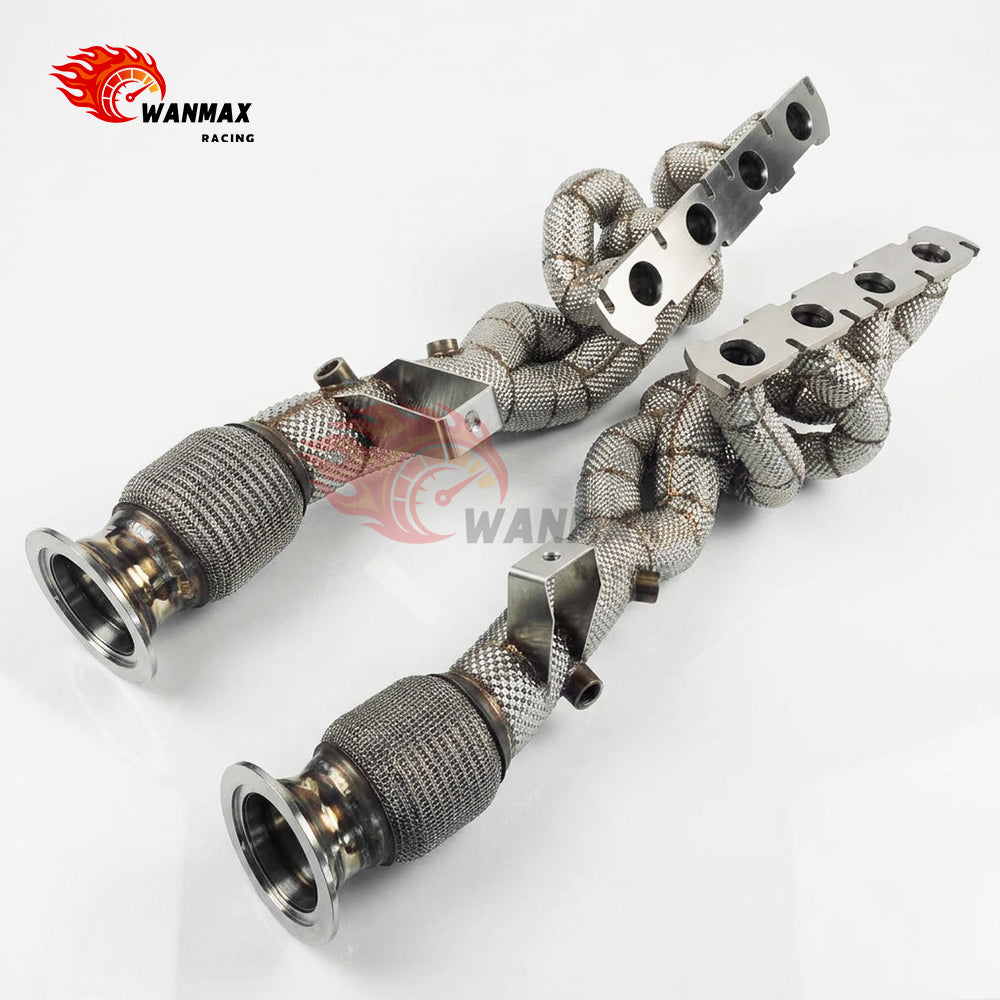 Equal-Length Long-Tube Exhaust Header Manifold for Audi R8 Typ42 4.2L FSI V8 BYH/CNDA 2007-2015