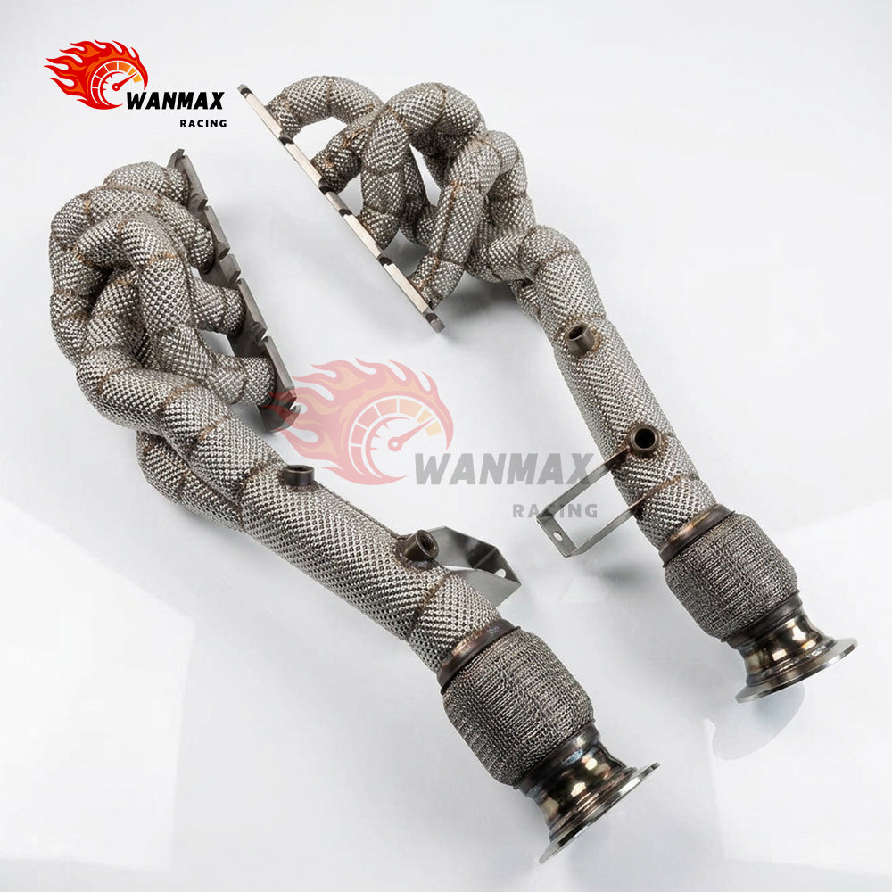 Equal-Length Long-Tube Exhaust Header Manifold for Audi R8 Typ42 4.2L FSI V8 BYH/CNDA 2007-2015