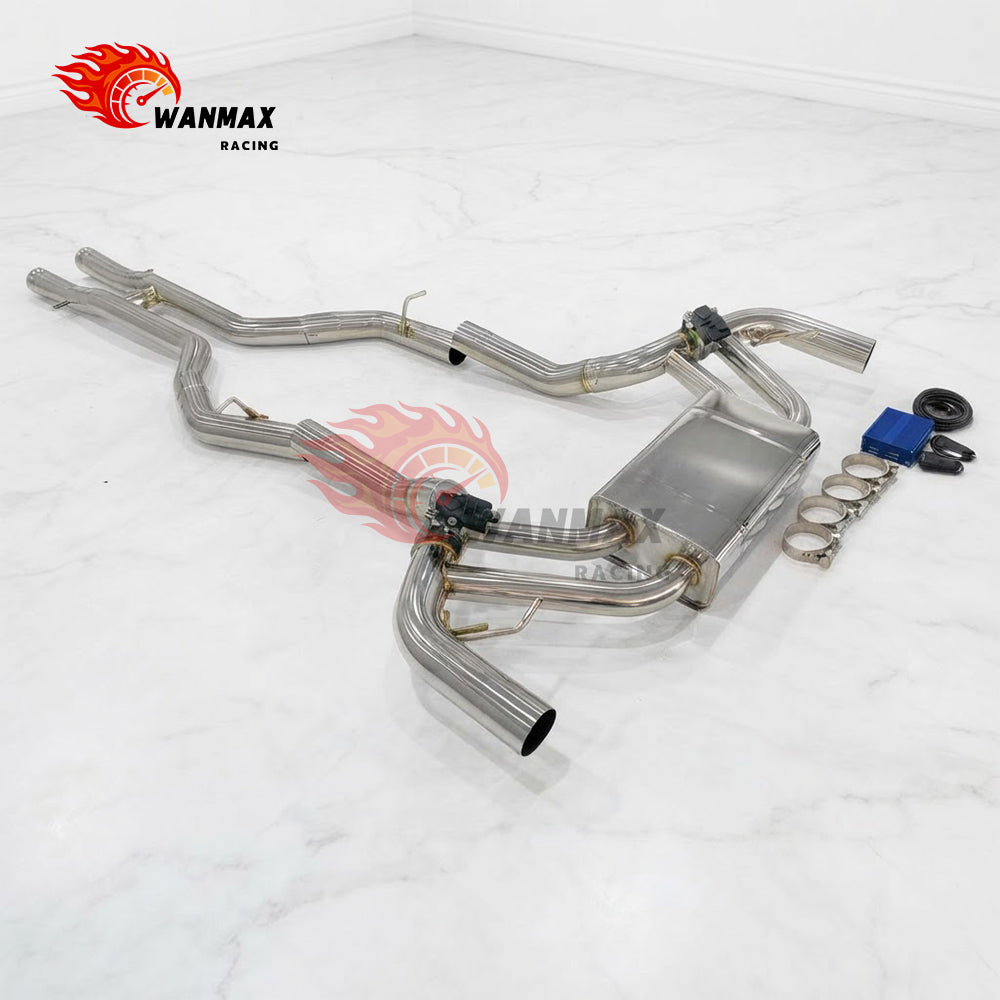 High Flow Valved Catback Exhaust System for Mercedes Benz AMG GT/GTS C190 4.0T V8 Variable Muffler Pipe with Remote Control