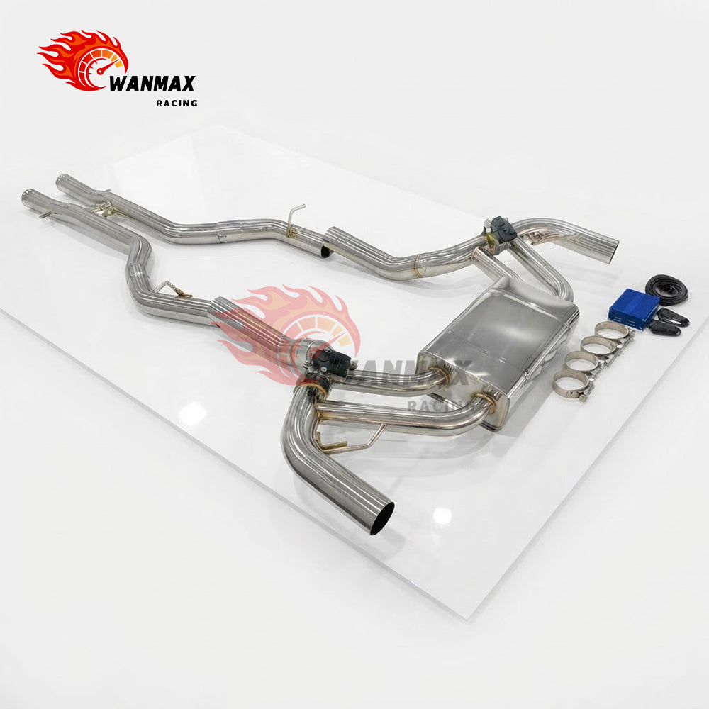 High Flow Valved Catback Exhaust System for Mercedes Benz AMG GT/GTS C190 4.0T V8 Variable Muffler Pipe with Remote Control