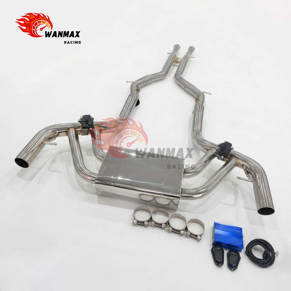 High Flow Valved Catback Exhaust System for Mercedes Benz AMG GT/GTS C190 4.0T V8 Variable Muffler Pipe with Remote Control